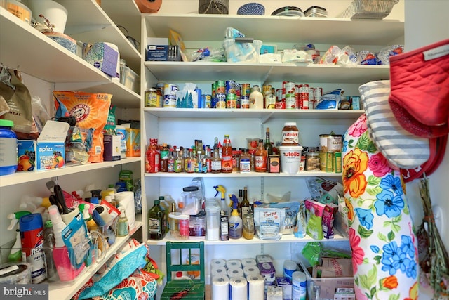 view of pantry