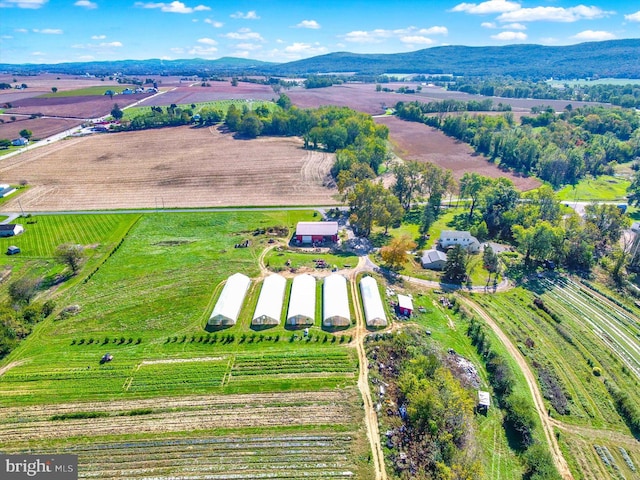 drone / aerial view featuring a rural view