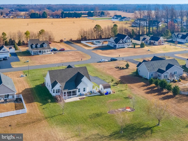 drone / aerial view featuring a rural view