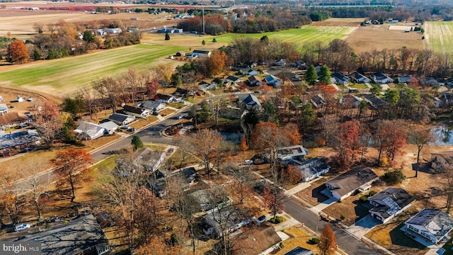 bird's eye view featuring a rural view