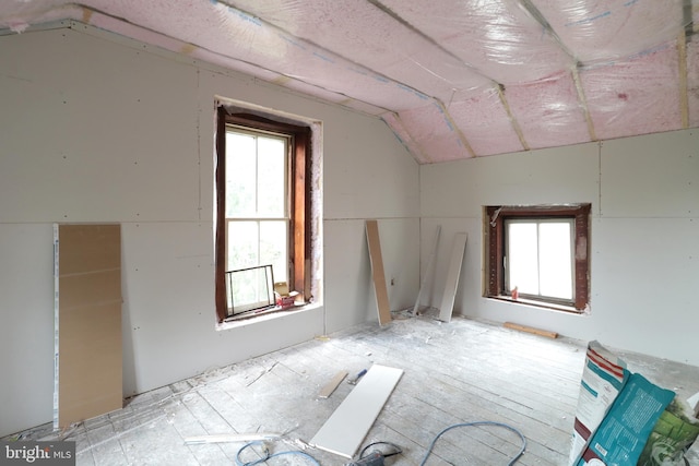 bonus room featuring lofted ceiling and a wealth of natural light