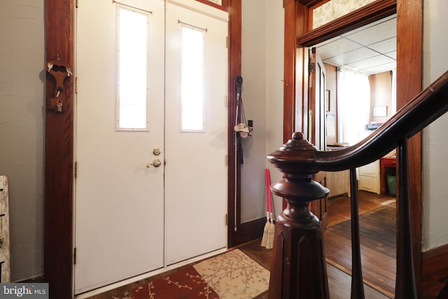 entryway featuring hardwood / wood-style floors