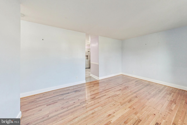 empty room featuring light wood-type flooring