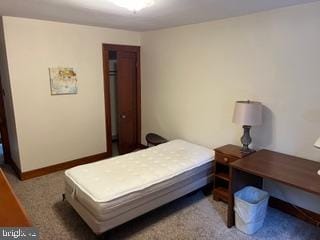 view of carpeted bedroom