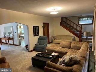 view of carpeted living room