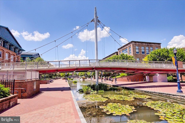 view of property's community with a water view