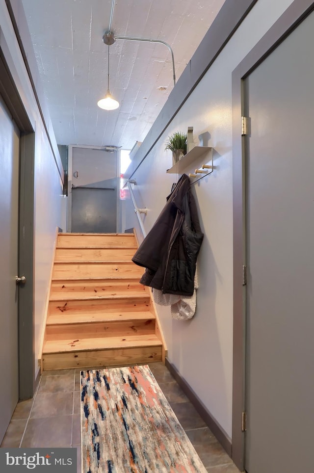 interior space featuring tile patterned flooring