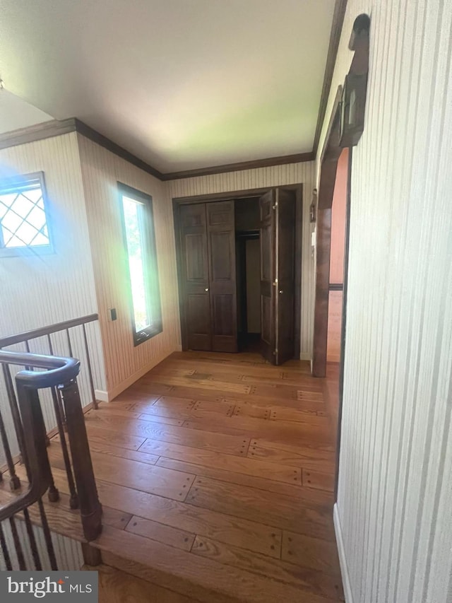 hallway featuring hardwood / wood-style flooring