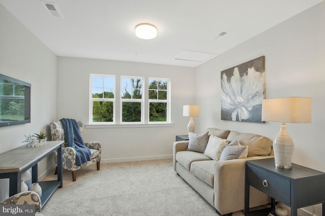 view of carpeted living room