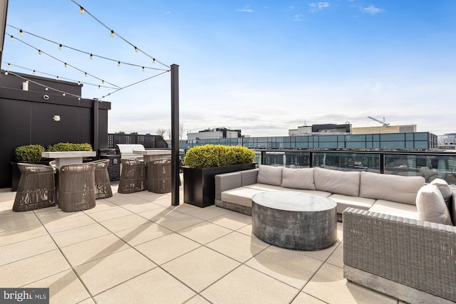 view of patio with an outdoor hangout area