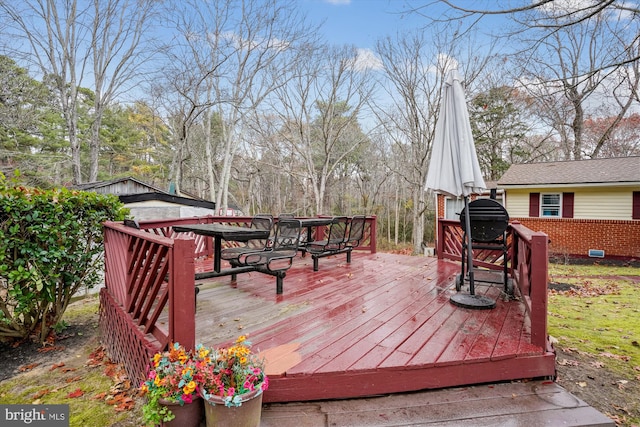 view of wooden deck