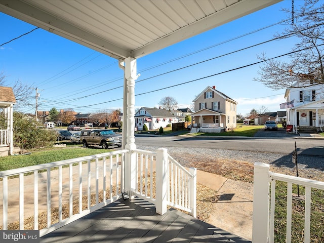 deck with a porch