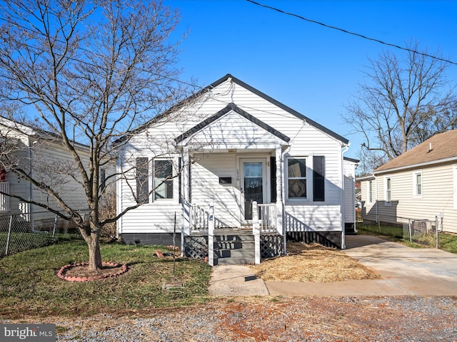 view of bungalow