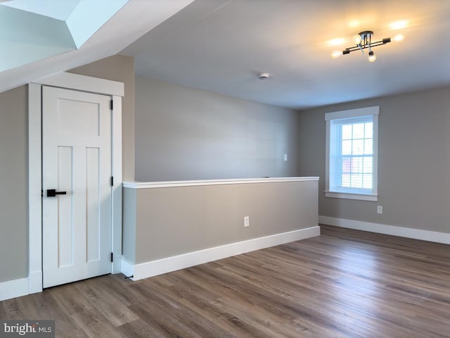 interior space featuring dark wood-type flooring