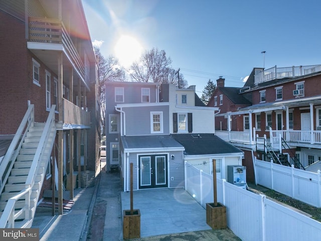 view of front of property featuring french doors