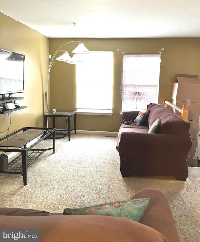 view of carpeted living room