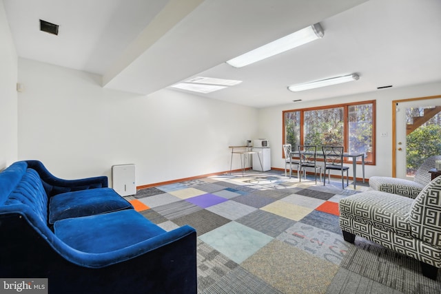 view of carpeted living room