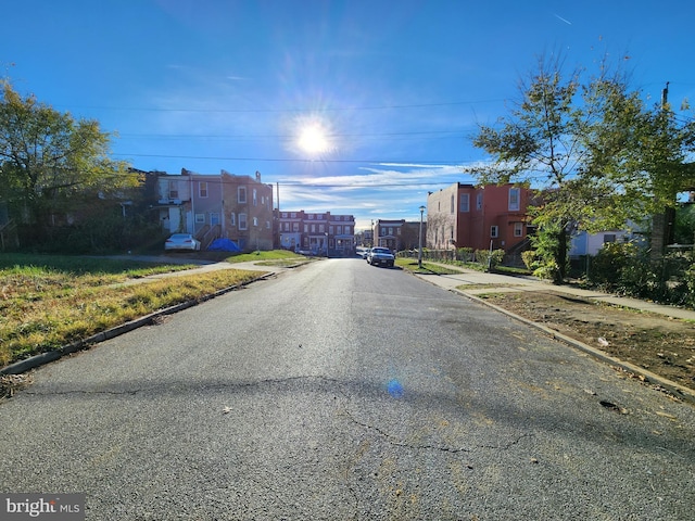 3706 Towanda Ave, Baltimore, MD 21215 - view of asphalt road with sidewalks and curbs