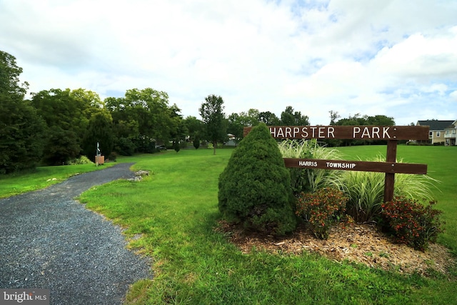 view of community with a yard