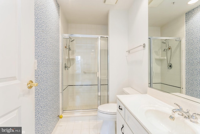 7902 Brynmor Ct Unit 201, Pikesville, MD 21208 - full bath with toilet, tile patterned flooring, and a stall shower