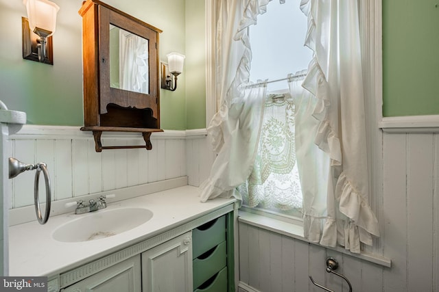 bathroom featuring vanity