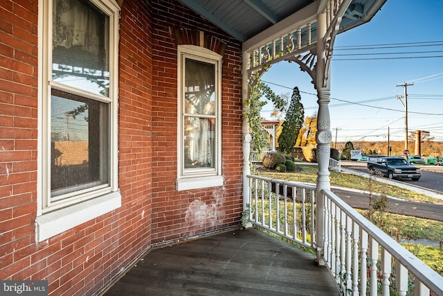 balcony with covered porch