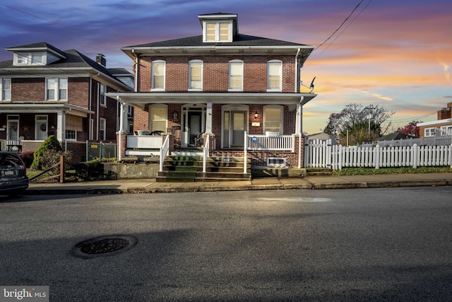 view of front of home with a porch