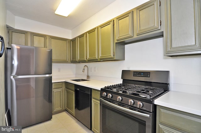 kitchen with appliances with stainless steel finishes and sink