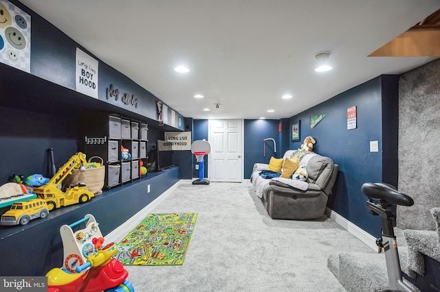 playroom with carpet flooring