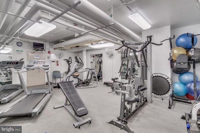 view of exercise room