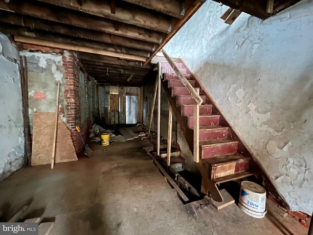 view of basement