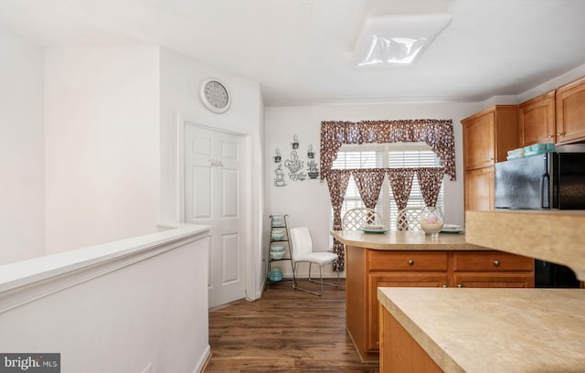 kitchen featuring dark hardwood / wood-style flooring