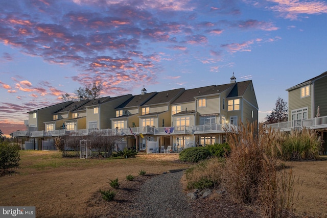 4 Bay View Ln, Colonial Beach, VA 22443 - back of house at dusk with a residential view
