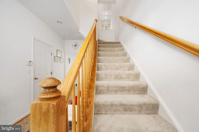 4 Bay View Ln, Colonial Beach, VA 22443 - stairway featuring baseboards and recessed lighting