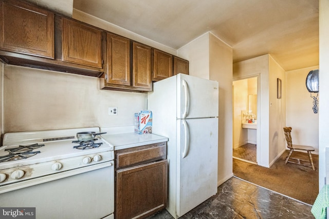 kitchen featuring white appliances