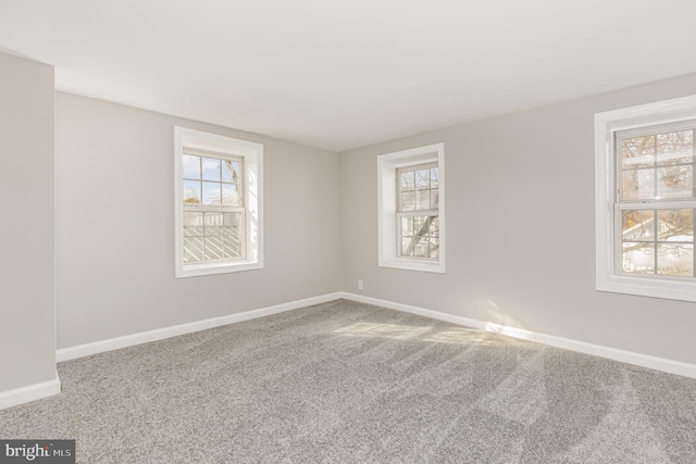 empty room featuring carpet and a healthy amount of sunlight