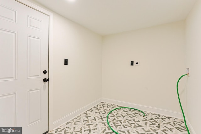 washroom featuring electric dryer hookup