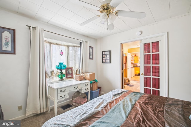 682 Duvall Hwy, Pasadena, MD 21122 - carpeted bedroom with ceiling fan and baseboards