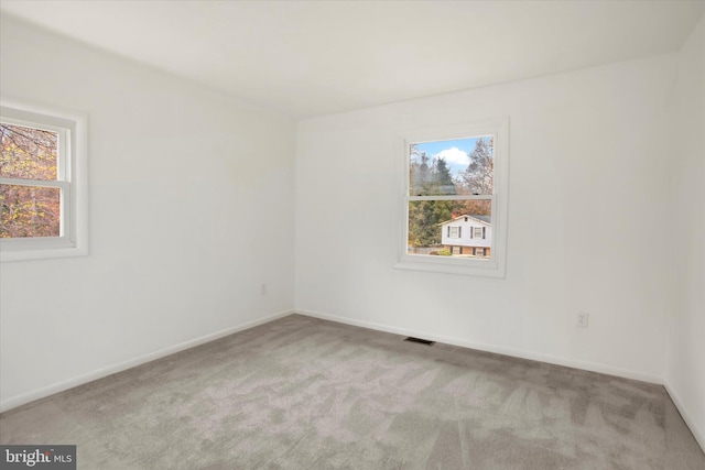 carpeted spare room with plenty of natural light