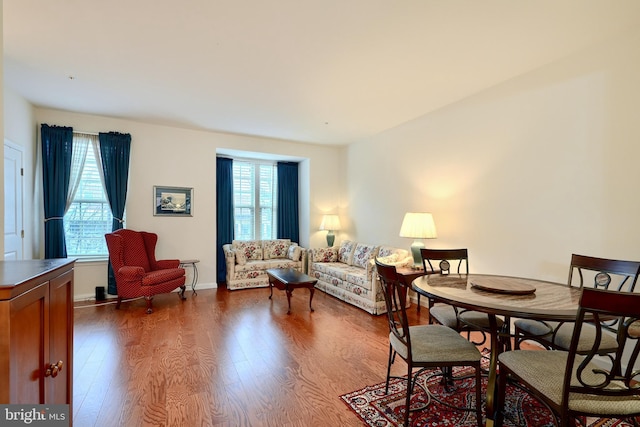 interior space featuring dark hardwood / wood-style flooring