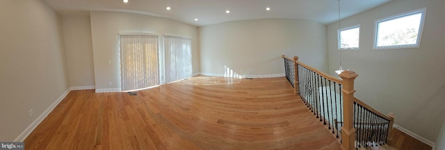 empty room featuring light wood-type flooring