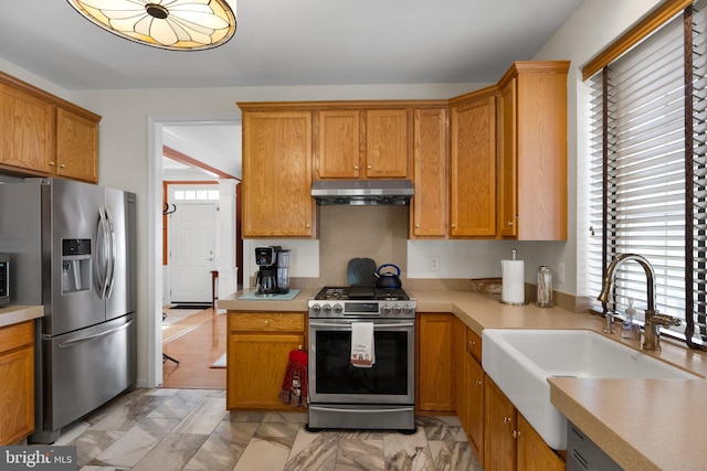 kitchen featuring sink and stainless steel appliances