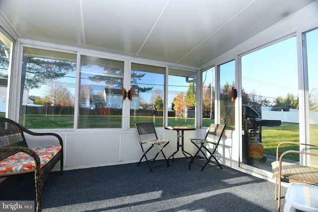 sunroom with plenty of natural light