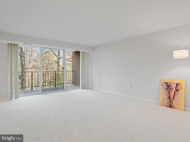 unfurnished room with carpet floors