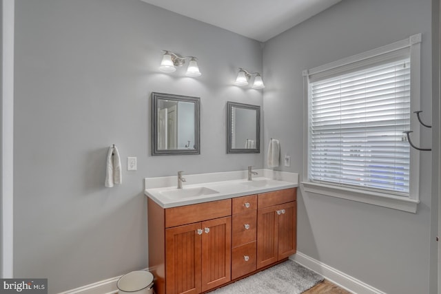 bathroom with vanity