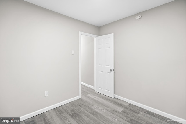 empty room featuring light hardwood / wood-style flooring