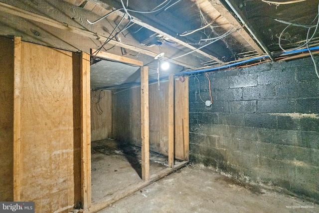 view of basement