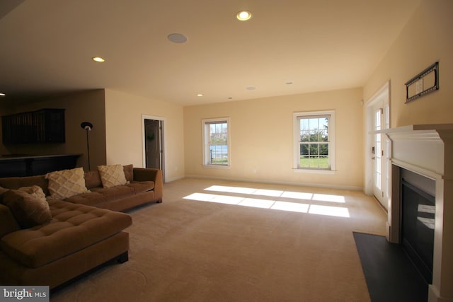 view of carpeted living room