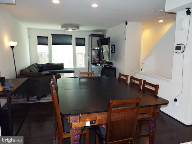 dining room featuring dark hardwood / wood-style floors