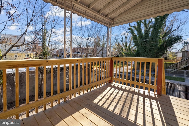 view of wooden deck